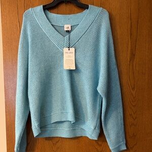 CAbi Light Blue V-Neck Sweater